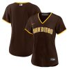 san diego padres road women jersey brown