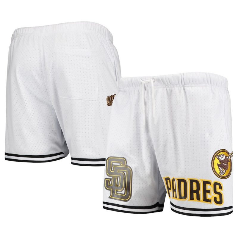 san diego padres team logo mesh shorts white men