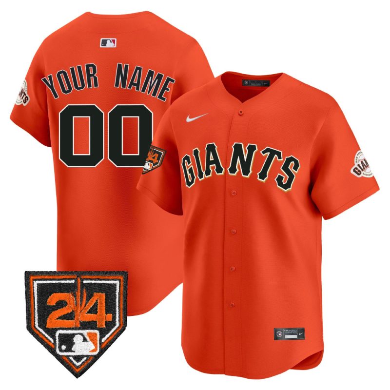 san francisco giants 2024 spring training patch custom men jersey orange