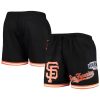 san francisco giants team logo mesh shorts black men