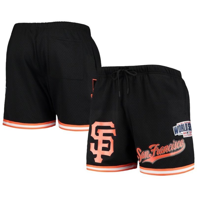 san francisco giants team logo mesh shorts black men