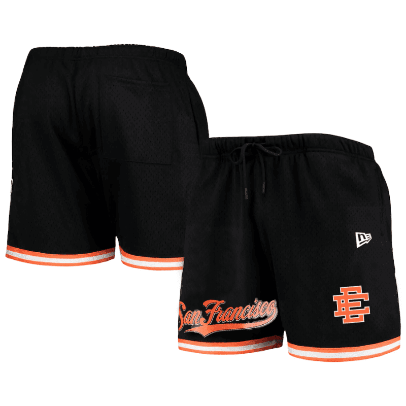 san francisco giants team standard men mesh shorts black