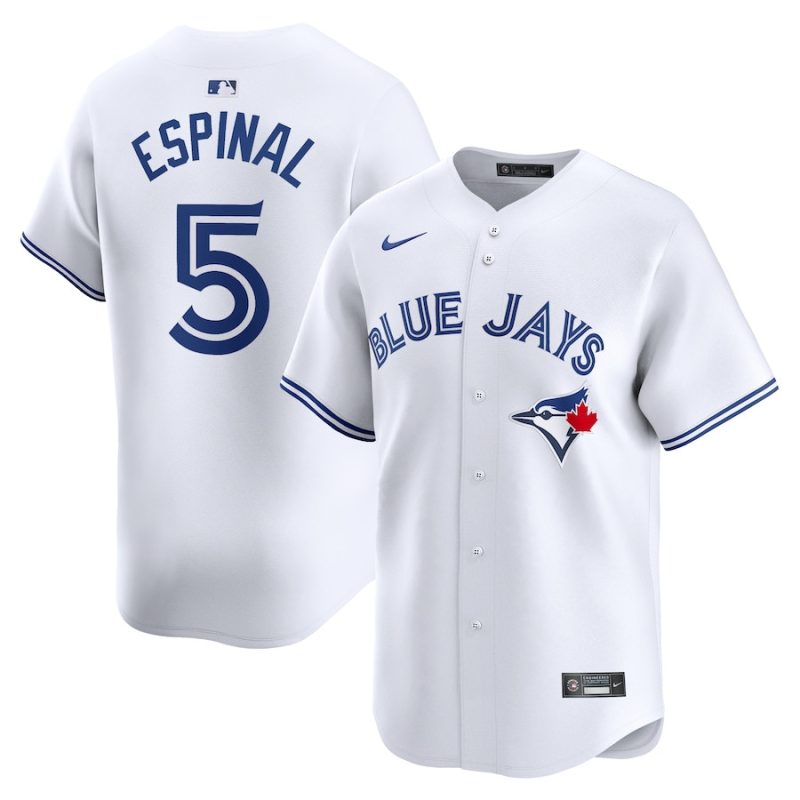 santiago espinal 5 toronto blue jays home limited player men jersey white