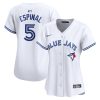 santiago espinal 5 toronto blue jays women home limited player jersey white