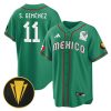 santiago gimenez 11 mexico national 2023 gold cup champions baseball men jersey green