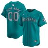 seattle mariners alternate limited custom men jersey aqua