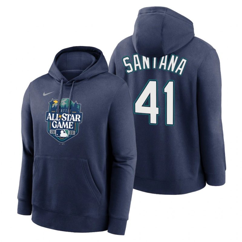 seattle mariners carlos santana navy 2023 all star game hoodie