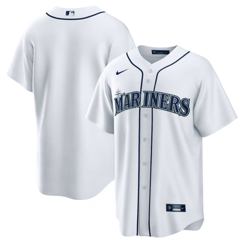 seattle mariners home men jersey white