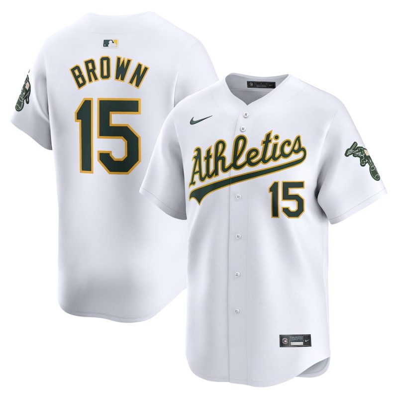 seth brown 15 oakland athletics home limited player men jersey white