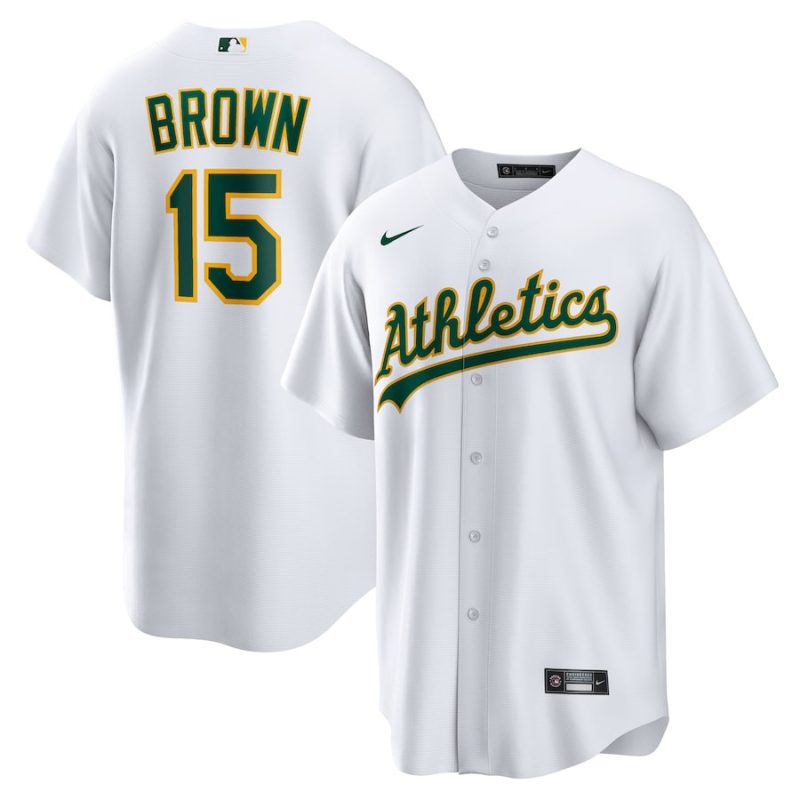 seth brown 15 oakland athletics home men jersey white