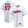 shane bieber 57 cleveland guardians home men jersey white