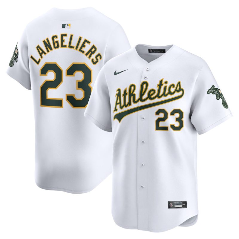 shea langeliers 23 oakland athletics home limited men jersey white