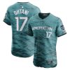 shohei ohtani 17 american league 2023 mlb all star game vapor elite jersey teal