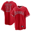 shohei ohtani 17 los angeles angels red alternate men jersey red