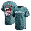 shohei ohtani 17 los angeles angels signed decisive blow 2023 all star game limited player men jersey teal