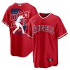 shohei ohtani 17 los angeles angels signed map 2023 alternate player men jersey red