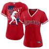 shohei ohtani 17 los angeles angels signed map 2023 alternate player women jersey red