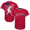 shohei ohtani 17 los angeles angels signed map 2023 alternate player youth jersey red