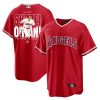 shohei ohtani 17 los angeles angels signed name 2023 alternate player men jersey red