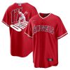 shohei ohtani 17 los angeles angels signed number 2023 alternate player men jersey red