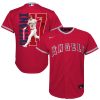 shohei ohtani 17 los angeles angels signed run 2023 alternate player youth jersey red