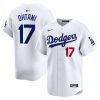 shohei ohtani 17 los angeles dodgers home men jersey white