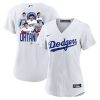 shohei ohtani 17 los angeles dodgers signed collage arts 2023 home women jersey white