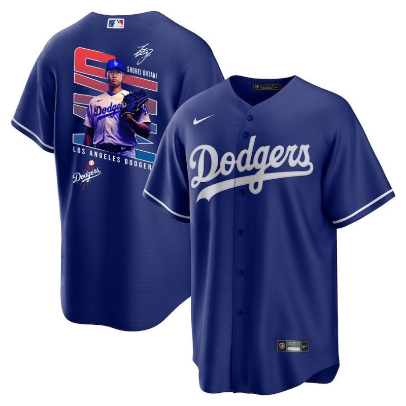 shohei ohtani 17 los angeles dodgers signed mvp 2023 alternate men jersey royal