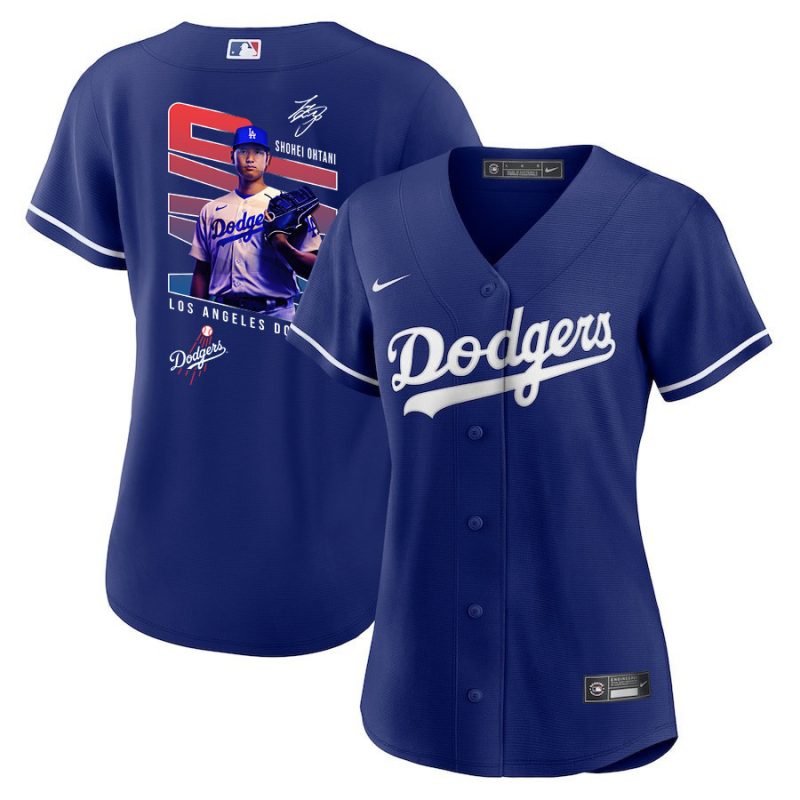 shohei ohtani 17 los angeles dodgers signed mvp 2023 alternate women jersey royal