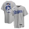 shohei ohtani 17 los angeles dodgers signed number 2023 road men jersey gray