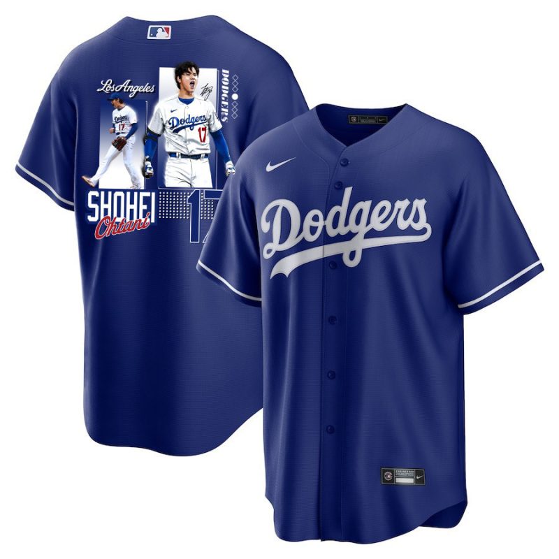 shohei ohtani 17 los angeles dodgers signed welcome to the sho 2023 alternate men jersey royal