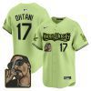 shohei ohtani 17 los angeles dodgers snoop dogg men jersey light green