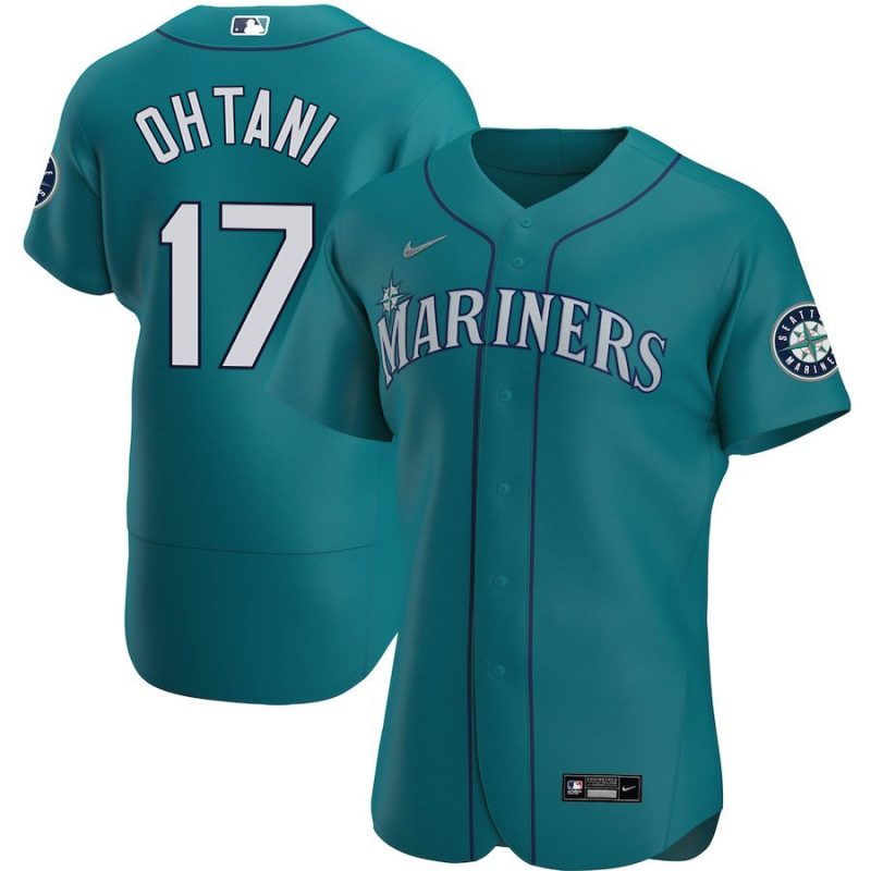 shohei ohtani 17 seattle mariners men alternate elite jersey aqua