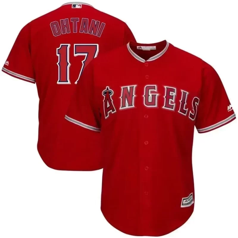 shohei ohtani los angeles angels alternate official player jersey scarlet