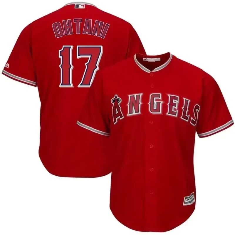 shohei ohtani los angeles angels big and tall alternate player jersey red