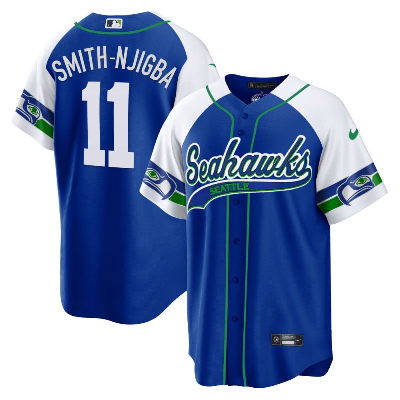 smith njigba 11 seattle seahawks throwback men jersey alternate