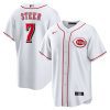 spencer steer 7 cincinnati reds home men jersey white