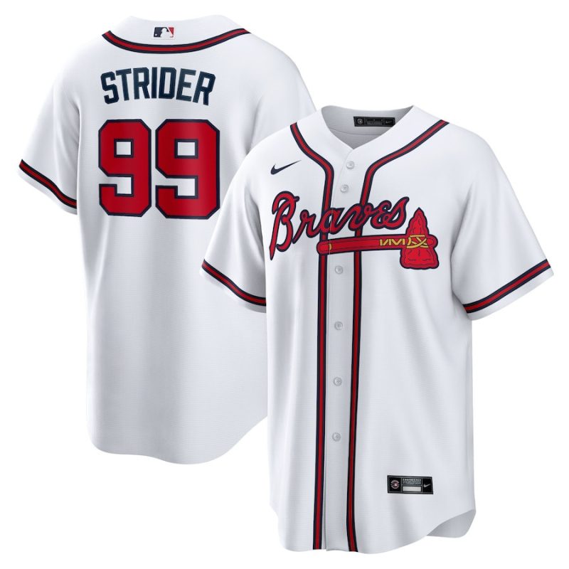 spencer strider 99 atlanta braves men jersey white