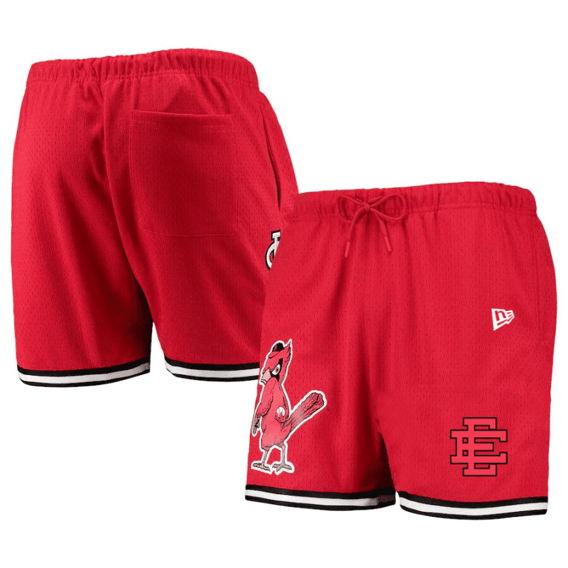 st louis cardinals team standard logo mesh shorts red