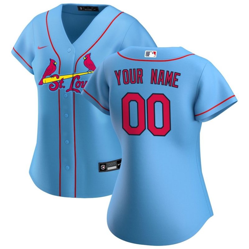 st louis cardinals womens alternate custom jersey blue