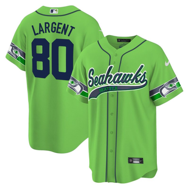 steve largent 80 seattle seahawks men jersey green