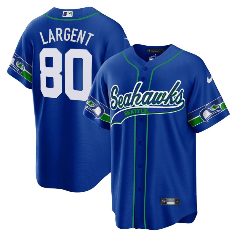 steve largent 80 seattle seahawks throwback men jersey royal