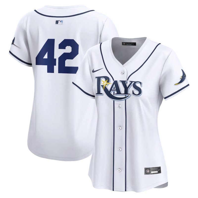 tampa bay rays 2024 jackie robinson day home limited women jersey white