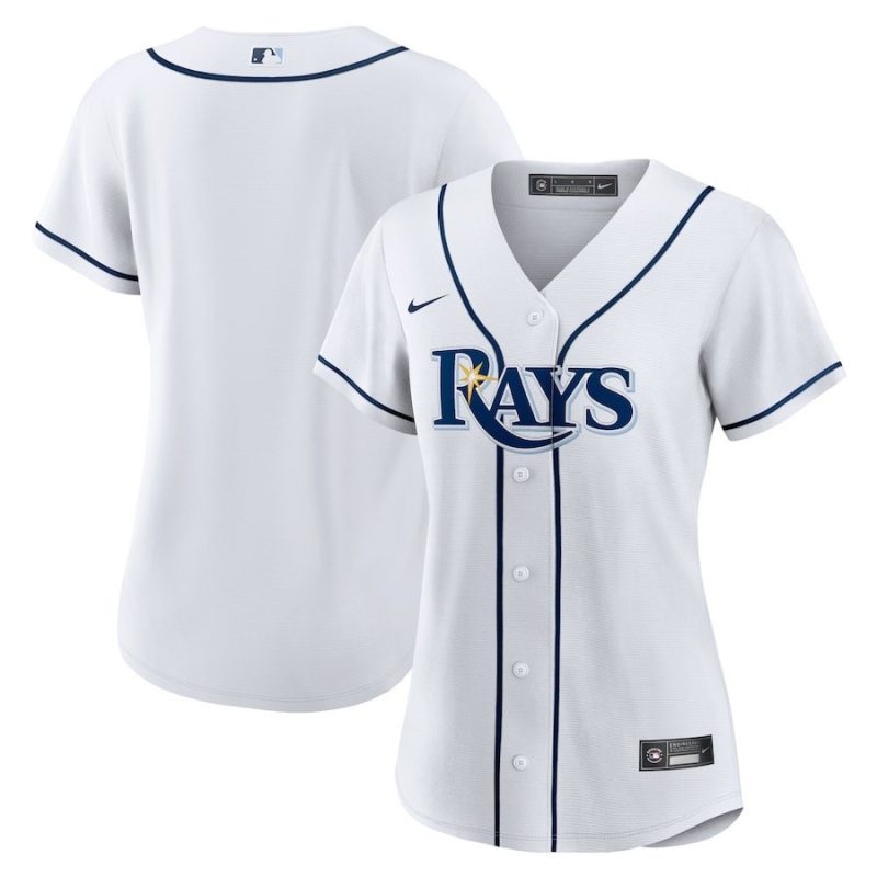 tampa bay rays womens home blank jersey white