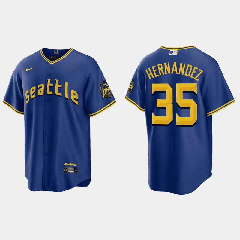 teoscar hernandez 35 seattle mariners 2023 city connect game jersey royal