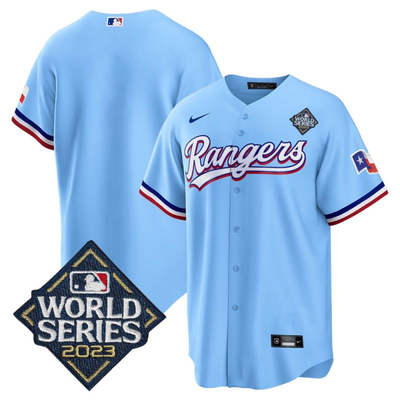 texas rangers 2023 world series stitched baseball jersey blue