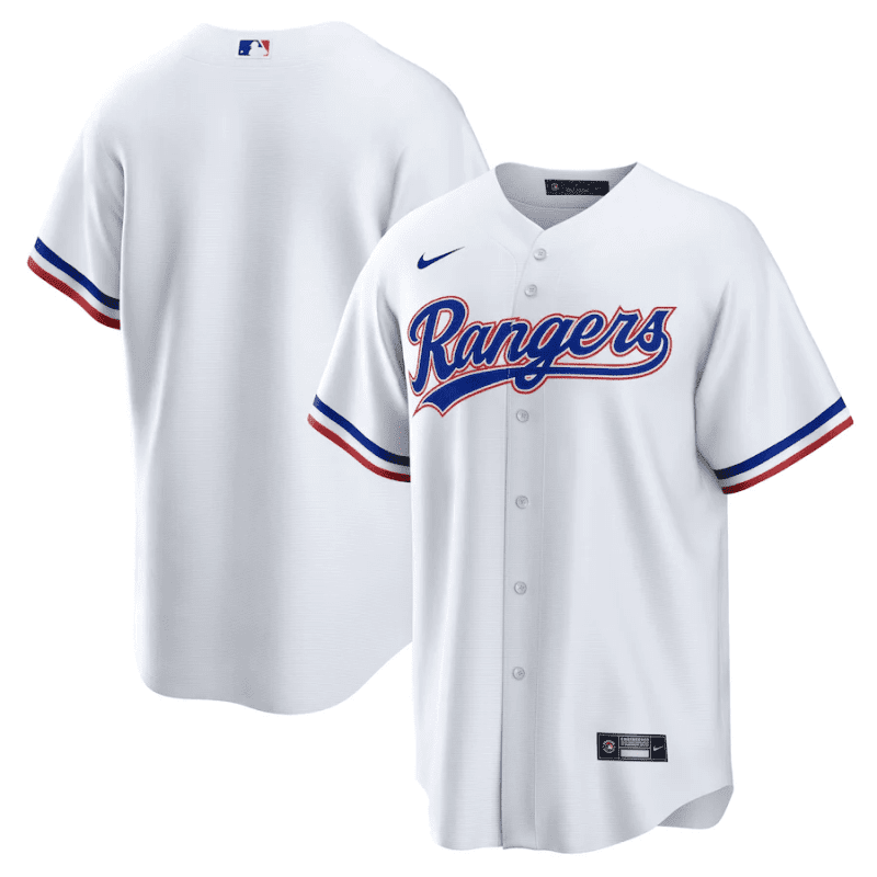 texas rangers home blank men jersey white