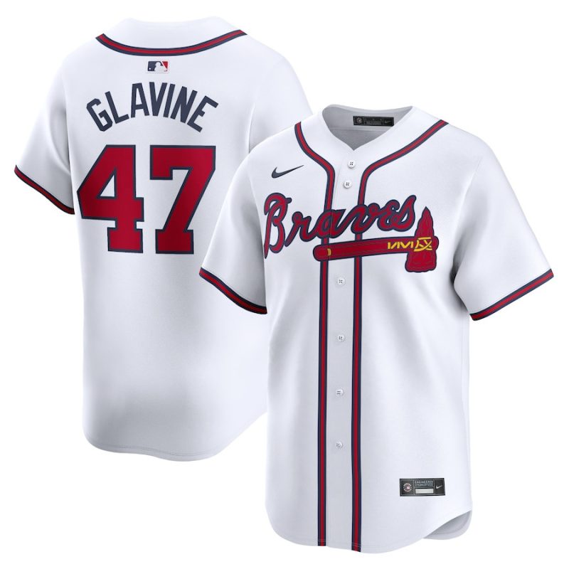 tom glavine 47 atlanta braves home limited player men jersey white