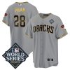 tommy pham 28 arizona diamondbacks 2023 world series men jersey gray gold