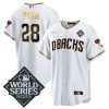 tommy pham 28 arizona diamondbacks 2023 world series men jersey white gold